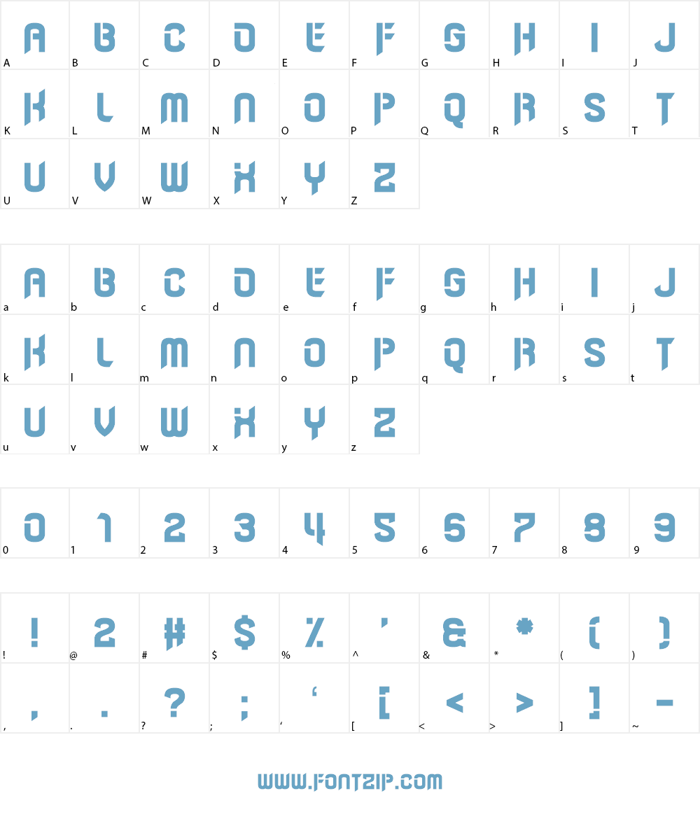 Born to Grille Font Character